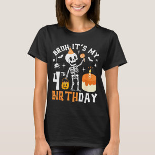 T-shirt Anniversaire Halloween 4 Bruh-drole Squelette 4ème