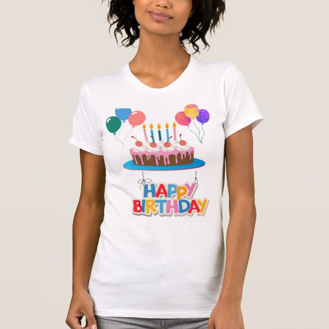 T-shirt anniversaire heureux (Devant)