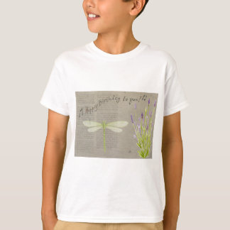 T-shirt anniversaire heureux de libellule