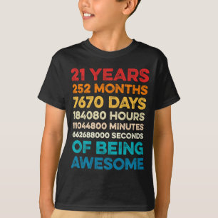 T-shirt Anniversaire Homme 21 Ans 21 Ans d'être Génial