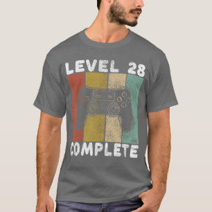 T-shirt Anniversaire Hommes 28 ans Hommes Jeux Niveau 28 T