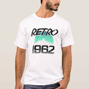T-shirt Anniversaire Humour Rétro Né En 1962 60E Anniversa