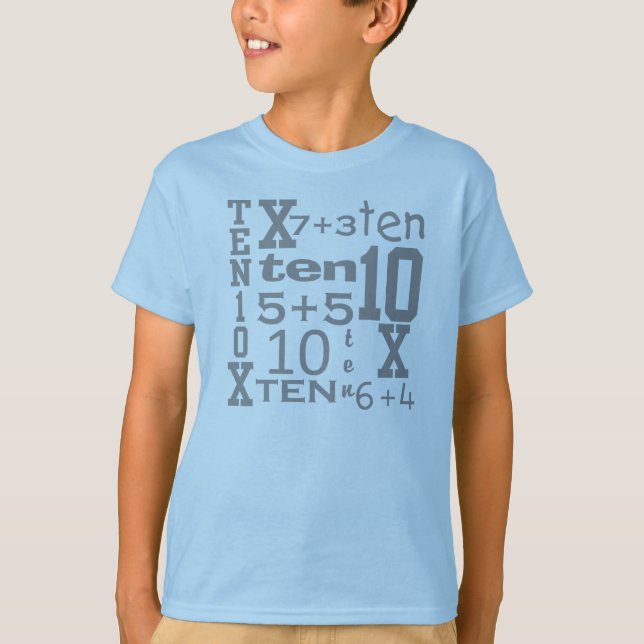 T-shirt ANNIVERSAIRE inspiré par MATHS personnalisables de (Devant)