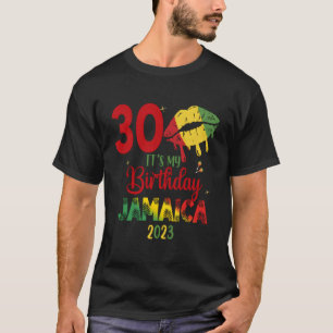 T-shirt Anniversaire Jamaïque Fille 30E 50E Match De Fête