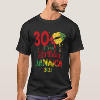 T-shirt Anniversaire Jamaïque Fille 30E 50E Match De Fête