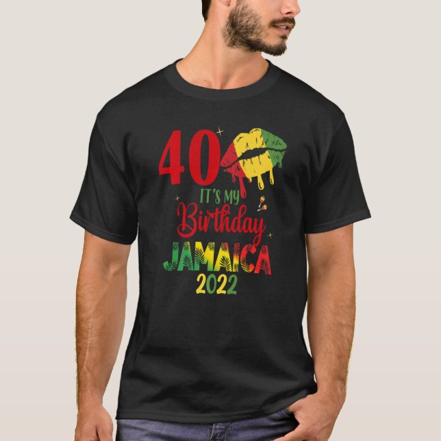 T-shirt Anniversaire Jamaïque fille 30ème 50ème match de t (Devant)