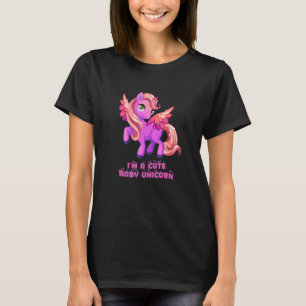 T-shirt Anniversaire Je suis un mignon bébé Unicorn couleu