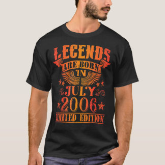 T-shirt Anniversaire Juillet 2006 Année d'utilisation Lége