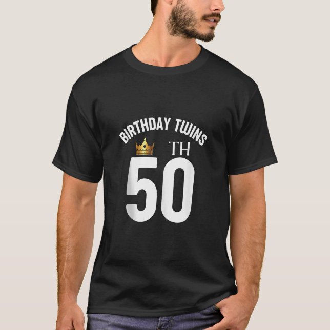 T-shirt Anniversaire Jumeaux 50e 50 ans Frère Soeur Tw (Devant)