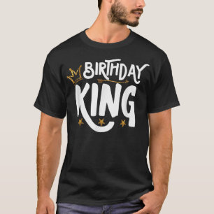 T-shirt Anniversaire King Gold Couronne Pour Les Garçons E