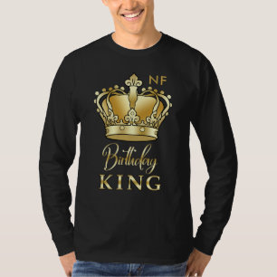 T-shirt Anniversaire King Gold Couronne Royal Monogramme L