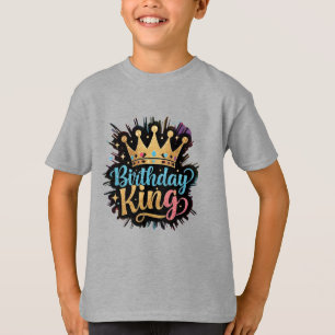 T-shirt Anniversaire King Golden Crown Sparkboy