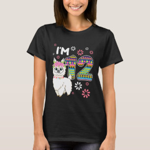 T-shirt anniversaire Llama Im 12 ans thème fille 12e ferme