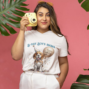 T-shirt Anniversaire Mama Beagle Dog Balloon Personnalisé