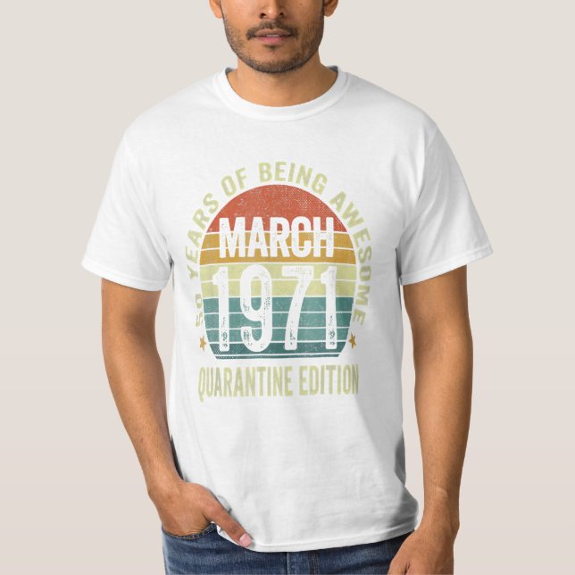 T-shirt Anniversaire mars 1971 53e (Devant)