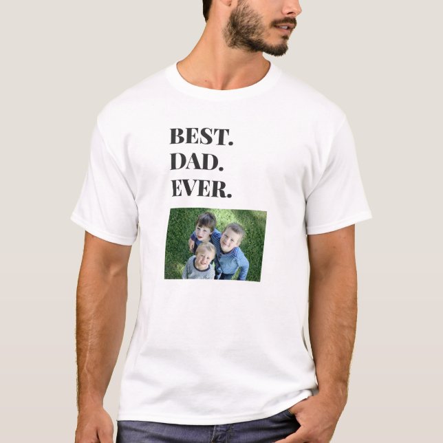 T-shirt Anniversaire Meilleur Papa Ever Enfants Photo Mode (Devant)