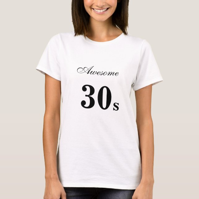 T-shirt Anniversaire Moderne 30 Ans (Devant)