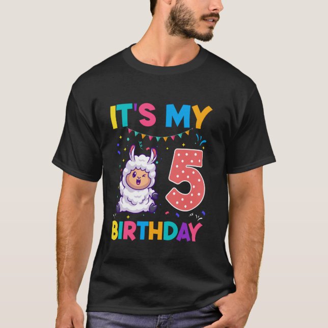 T-shirt Anniversaire Moutons 5 ans 5e anniversaire Moutons (Devant)
