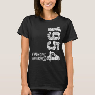 T-shirt Anniversaire Né en 1954 Magnifique depuis 1954 Vin