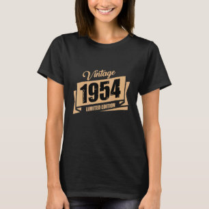 T-shirt Anniversaire Né En 1954 Vintage 1