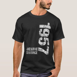 T-shirt Anniversaire Né en 1957 Magnifique depuis 1957 Vin