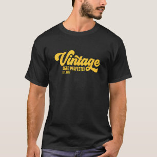 T-shirt Anniversaire Né En 1963 Vintage Âgé Parfaitement