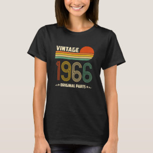 T-shirt Anniversaire Né En 1966 Parties Originales Vintage