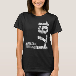 T-shirt Anniversaire Né en 1971 Magnifique depuis 1971 Vin