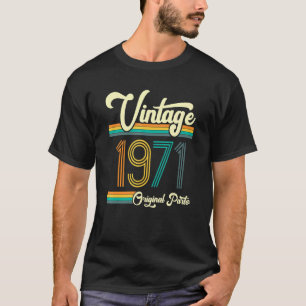T-shirt Anniversaire Né En 1971 Parties originales Vintage
