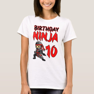 T-shirt Anniversaire Ninja 10e Anniversaire