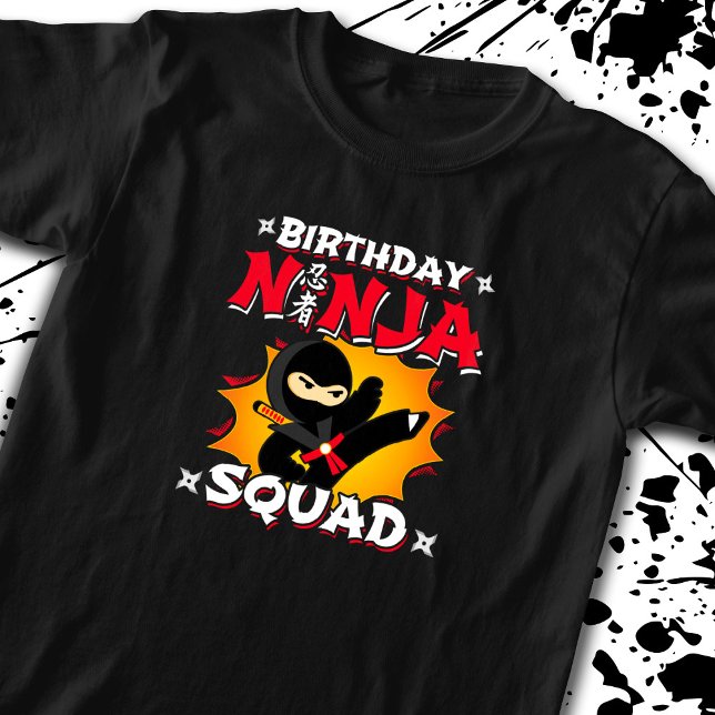 T-shirt Anniversaire Ninja Squad Party Thème - Ninja Anniv (Créateur téléchargé)
