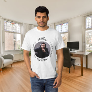 T-shirt Anniversaire noir blanc photo homme mythe légende