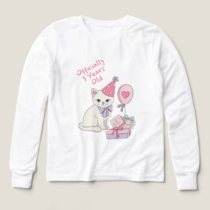 T-shirt anniversaire officiel 3 ans pour filles av