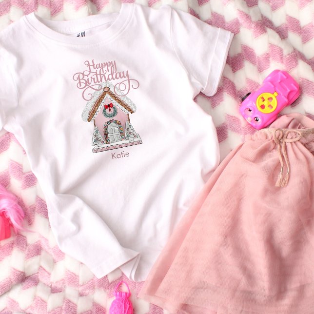 T-Shirt Anniversaire Pain d'épices rose Personnalisé (Créateur téléchargé)