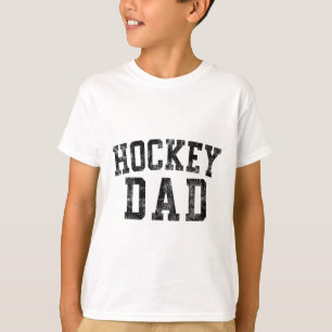 T-shirt Anniversaire Papa Hockey Clic Gras Police Papa Hoc