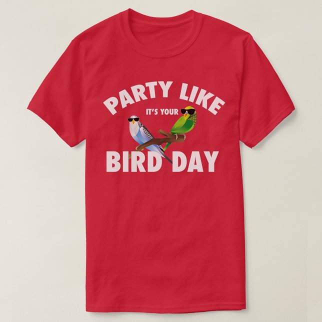 T-shirt Anniversaire Parakeet Parrot Oiseau Quacker Lover  (Design devant)