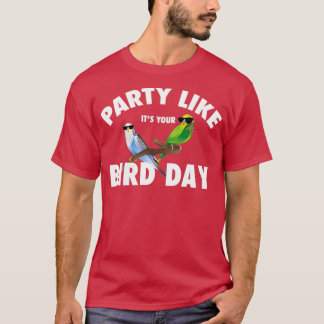 T-shirt Anniversaire Parakeet Parrot Oiseau Quacker Lover