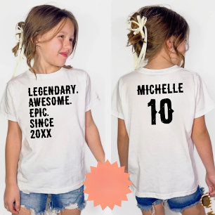 T-shirt Anniversaire personnalisé 10 11 12 13 14 15 ans