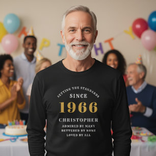 T-shirt Anniversaire Personnalisé 60 ans 1966 Ajouter un n