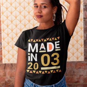 T-shirt Anniversaire Personnalisé Rétro Fabriqué En T-shir