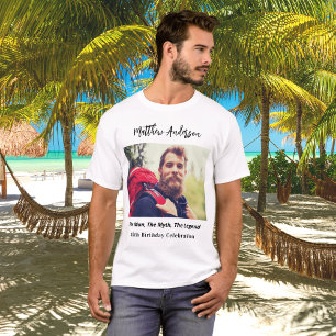 T-shirt Anniversaire photo homme mythe légende nom fun