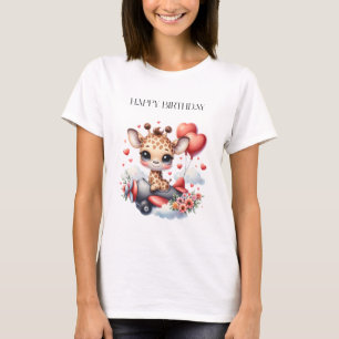T-shirt Anniversaire Pilote Girafe