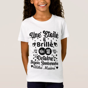 T-Shirt Anniversaire pour Fille