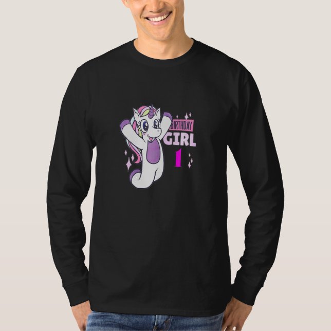 T-shirt Anniversaire Pour Fille 1 An (Devant)