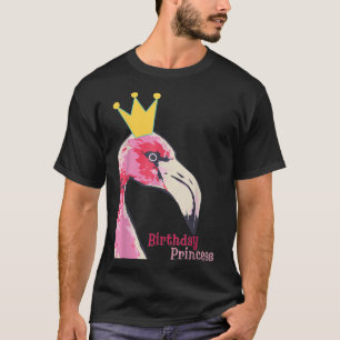 T-shirt Anniversaire Princesse Flamant rose fille Flaman