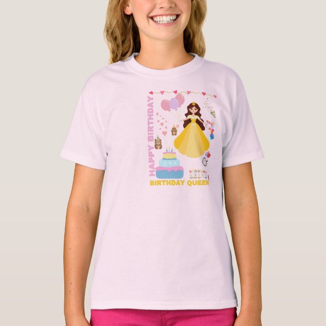 T-shirt Anniversaire Queen Tee pour filles (Devant)