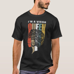 T-shirt Anniversaire Reine noire Virgo Zodiac Africain-Amé