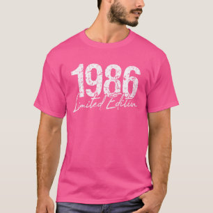 T-shirt Anniversaire Rétro Année 1986 Utilisé Vintage