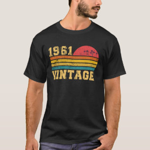 T-shirt Anniversaire Rétro Vintage Coucher de soleil 1961