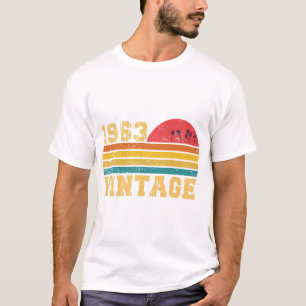 T-shirt Anniversaire Rétro Vintage Coucher de soleil 1963